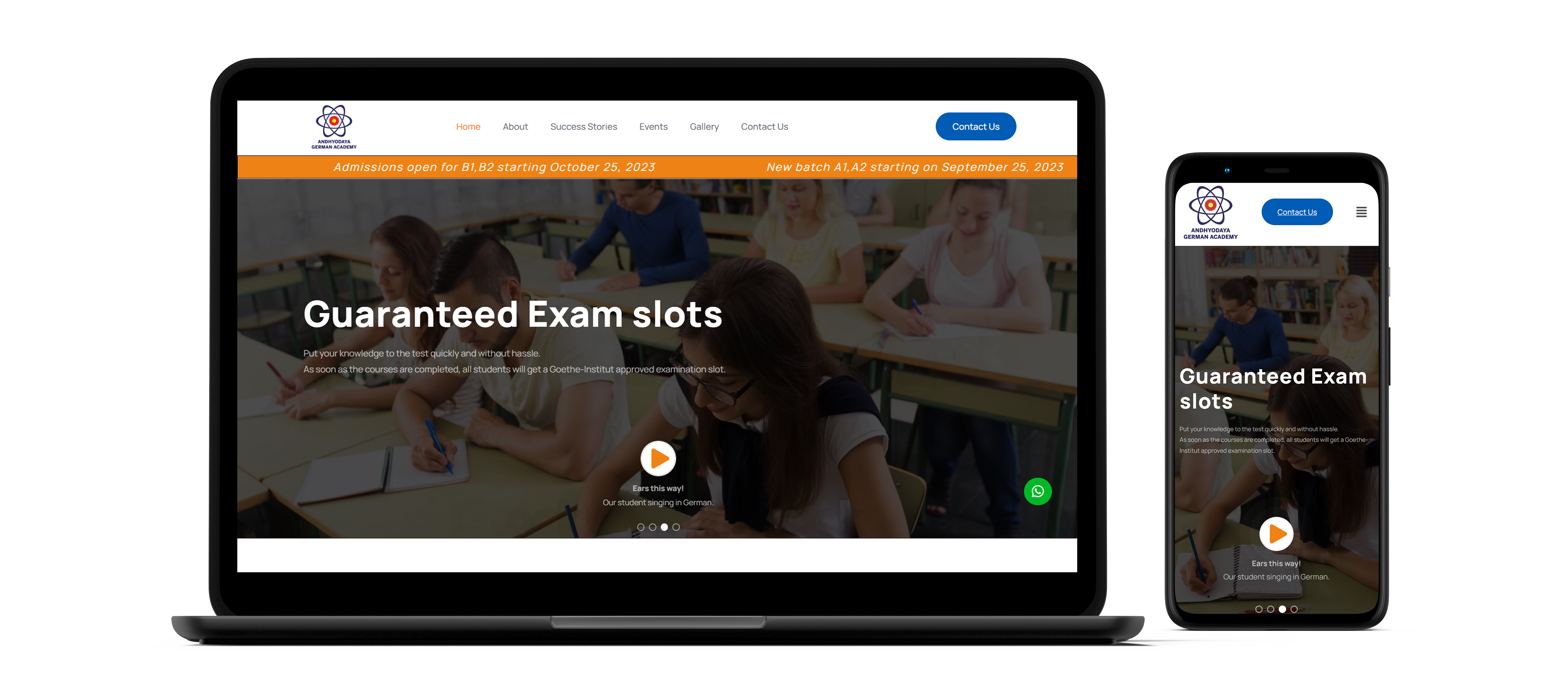 Andhyodaya German Academy Website